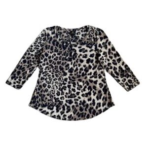 539M NWT JM Collection 3/4 Sleeve Curved Hem Top - Size: PS